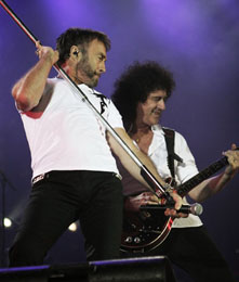 Rodgers e May dominaram o palco como poucos no mundo do rock